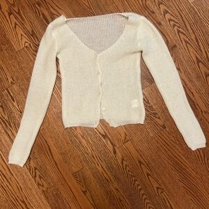 Brandy Melville Cream Cardigan Sweater